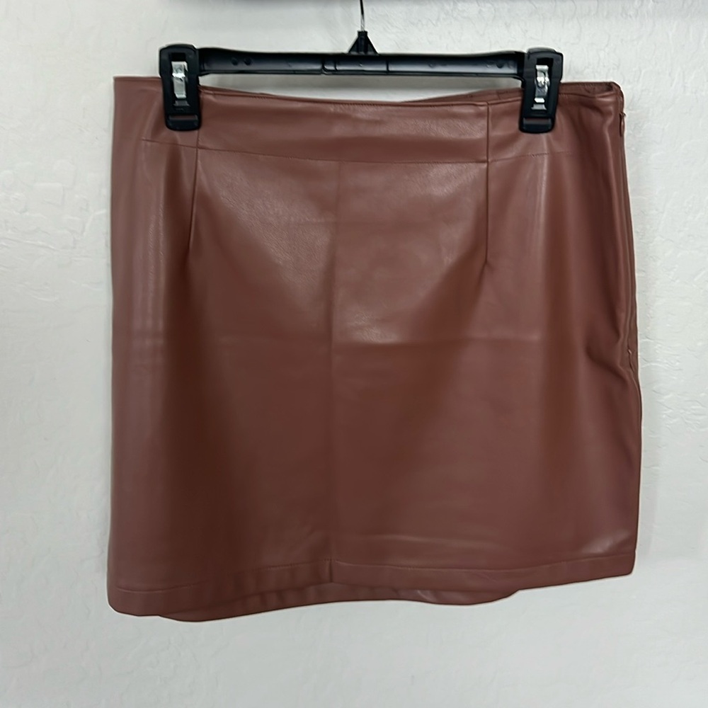 Abercrombie & Fitch Brown leather Mini Skirt